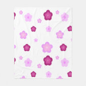 Couverture Polaire Couleur fleurie rose pâle Motif (Devant)