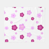 Couverture Polaire Couleur fleurie rose pâle Motif (Devant (Horizontal))