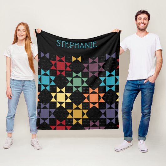 Couverture Polaire Couleur Lumineuse Faux Amish (En situation)