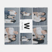 Couverture Polaire Couleur modifiable de monogramme en gras couvertur (Devant (Horizontal))