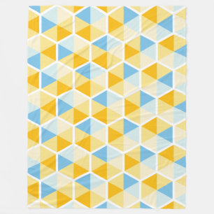 Couverture Polaire Couleur Motif d'abeilles géométriques 03