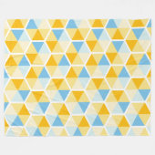 Couverture Polaire Couleur Motif d'abeilles géométriques 03 (Devant (Horizontal))