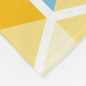 Couverture Polaire Couleur Motif d'abeilles géométriques 03 (Coin)