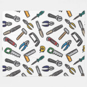 Couverture Polaire Couleur motif des outils main (Devant (Horizontal))