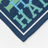 Couverture Polaire Couleur nommée de marine de nuage de monogramme (Coin)