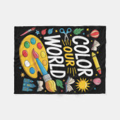 Couverture Polaire Couleur Notre Monde Lecture Été 2025 Art Peinture (Devant (Horizontal))