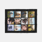 Couverture Polaire Couleur personnalisée du collage photo (Devant (Horizontal))