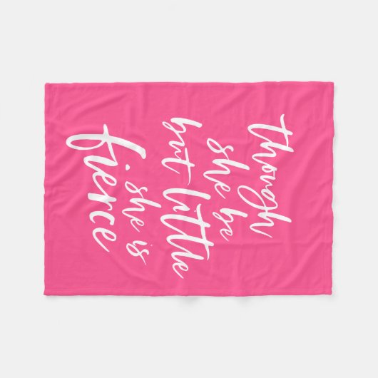 Couverture Polaire Couleur Personnalisée Script Petit Mais Fierce Sha (Devant (Horizontal))