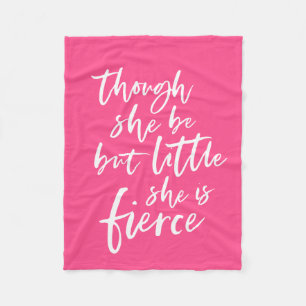 Couverture Polaire Couleur Personnalisée Script Petit Mais Fierce Sha