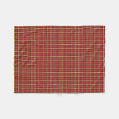 Couverture Polaire Couleur rouge vif et vert Noël Plaid (Devant (Horizontal))