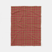 Couverture Polaire Couleur rouge vif et vert Noël Plaid (Devant)