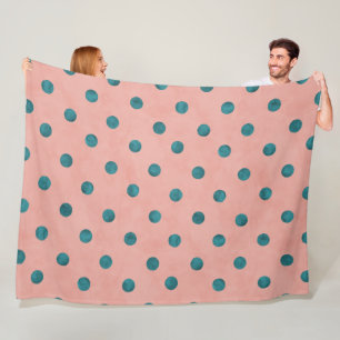 Couverture Polaire Couleur si adorable l pois rose et bleu