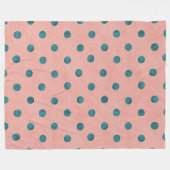 Couverture Polaire Couleur si adorable l pois rose et bleu (Devant (Horizontal))