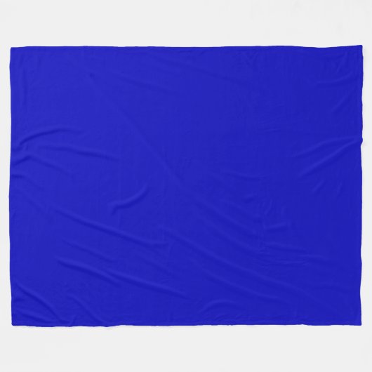 Couverture Polaire Couleur solide Cobalt Bleu Blanc (Devant (Horizontal))