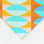 Couverture Polaire Couleur Turquoise Bleu Orange Jaune Motif (Coin)