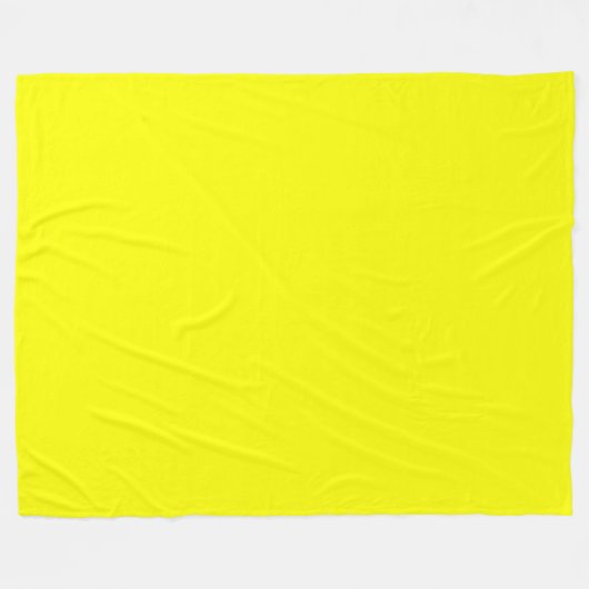 Couverture Polaire Couleur uni jaune néon (Devant (Horizontal))