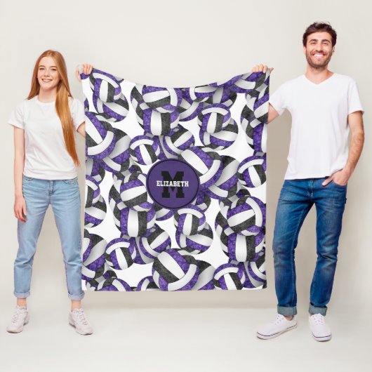 Couverture Polaire couleur violet violet violet de l'équipe de volley (En situation)