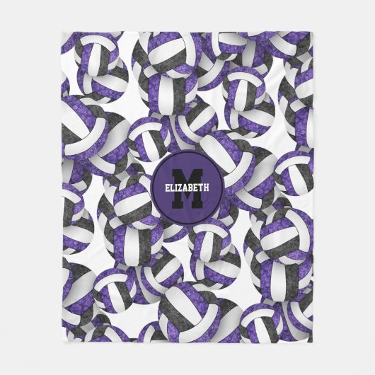 Couverture Polaire couleur violet violet violet de l'équipe de volley (Devant)