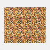 Couverture Polaire Couleurs Abstrait Motif-Gras Retro (Devant (Horizontal))