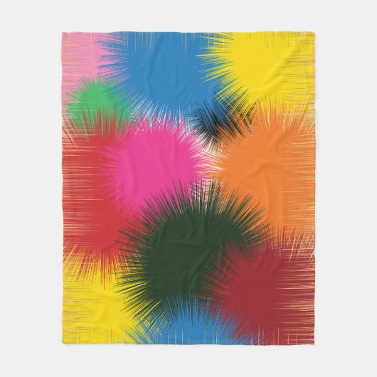 Couverture Polaire Couleurs aquarelles (Devant)