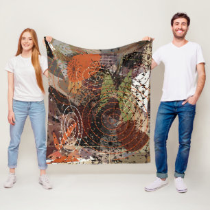 Couverture Polaire Couleurs automnales Abstraites de la Terre
