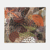 Couverture Polaire Couleurs automnales Abstraites de la Terre (Devant (Horizontal))