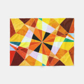 Couverture Polaire Couleurs chaudes Cool formes géométriques angulair (Devant (Horizontal))