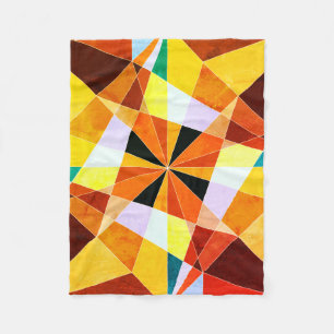 Couverture Polaire Couleurs chaudes Cool formes géométriques angulair