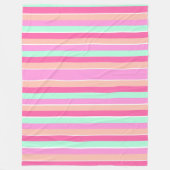 Couverture Polaire Couleurs de bonbons rayures (Devant)