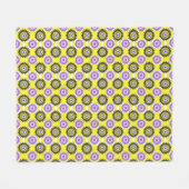 Couverture Polaire Couleurs de la fierté enby / fleur jaune miroir (Devant (Horizontal))