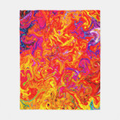 Couverture Polaire Couleurs de lave en gras Conception abstraite (Devant)