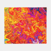 Couverture Polaire Couleurs de lave en gras Conception abstraite (Devant (Horizontal))