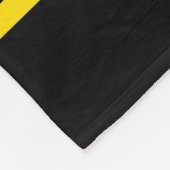 Couverture Polaire Couleurs de l'école Noir Blanc Or Jaune (Coin)