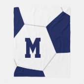 Couverture Polaire couleurs de l'équipe de football sur mesure bleu o (Devant)