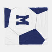 Couverture Polaire couleurs de l'équipe de football sur mesure bleu o (Devant (Horizontal))