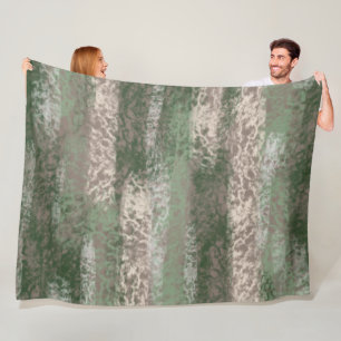 Couverture Polaire Couleurs douces Abstraites gris beige vert