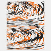 Couverture Polaire Couleurs du Bengale Orange et lignes noires (Devant)