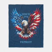 Couverture Polaire Couleurs du drapeau américain Bold Eagle (Devant)