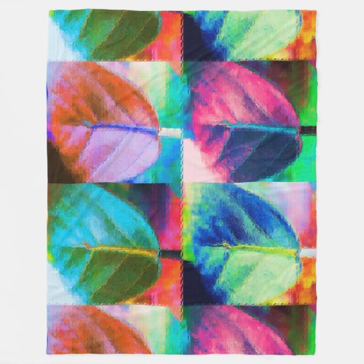 Couverture Polaire Couleurs feuille (Devant)