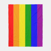 Couverture Polaire Couleurs gay pride drapeau arc-en-ciel (Devant)