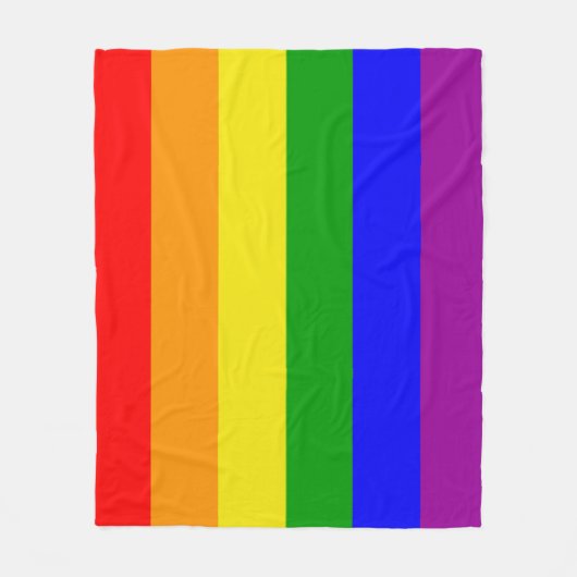 Couverture Polaire Couleurs gay pride drapeau arc-en-ciel (Devant)