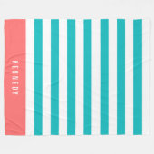 Couverture Polaire Couleurs modifiables avec bandes blanches Ajouter (Devant (Horizontal))