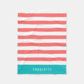 Couverture Polaire Couleurs modifiables avec bandes blanches Ajouter (Devant)