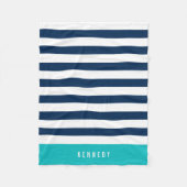 Couverture Polaire Couleurs modifiables avec bandes blanches Ajouter  (Devant)