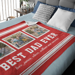 Couverture Polaire Couleurs modifiables Sportif Meilleur Papa Ever Ph