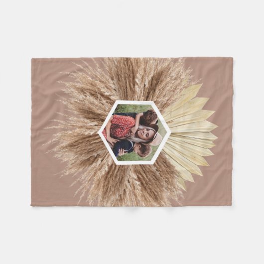 Couverture Polaire Couleurs neutres rustiques chaudes Conception phot (Devant (Horizontal))