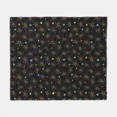 Couverture Polaire Couleurs personnalisées de point rétro atomique de (Devant (Horizontal))