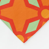 Couverture Polaire Couleurs rétro motifs géométriques les années 70 (Coin)