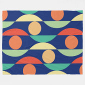 Couverture Polaire Couleurs rétro motifs géométriques les années 70 (Devant (Horizontal))