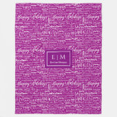 Couverture Polaire Couleurs tendance Noël lettrage ho ho ho blanket (Devant)